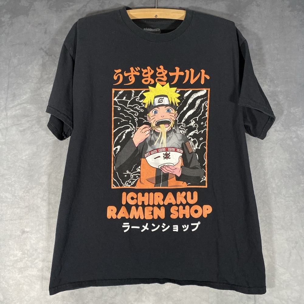 Naruto Shippuden Men's Ichiraku Ramen Shop Graphic T-Shirt Size Large